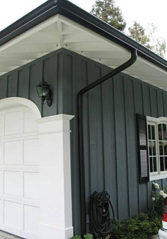 Black Gutters for House